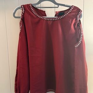 Buckle Brand-Red Top with Embellishments